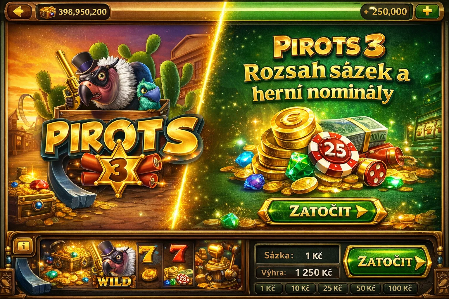 Obecné informace o slotu Pirots 3